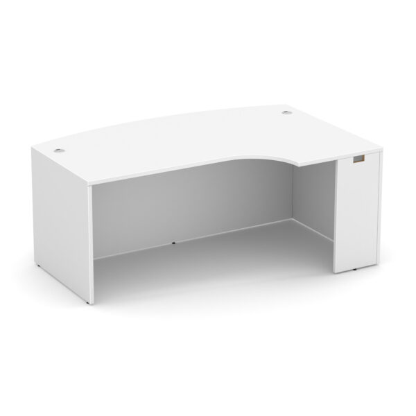 OfficeSource | OS Laminate | Bow Front Desk Shell with Right Corner Extension - Image 26