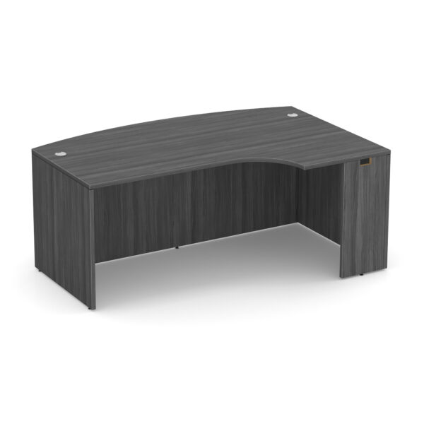 OfficeSource | OS Laminate | Bow Front Desk Shell with Right Corner Extension - Image 26