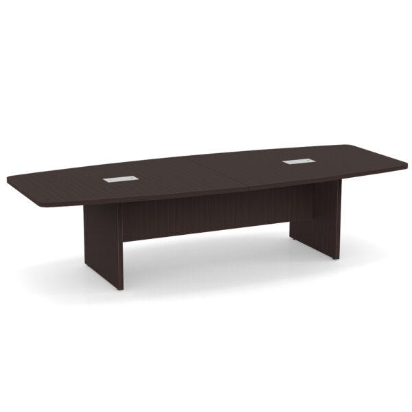 OfficeSource | OS Conference Tables | Boat Shaped Conference Table with Slab Base - 10' - Image 8