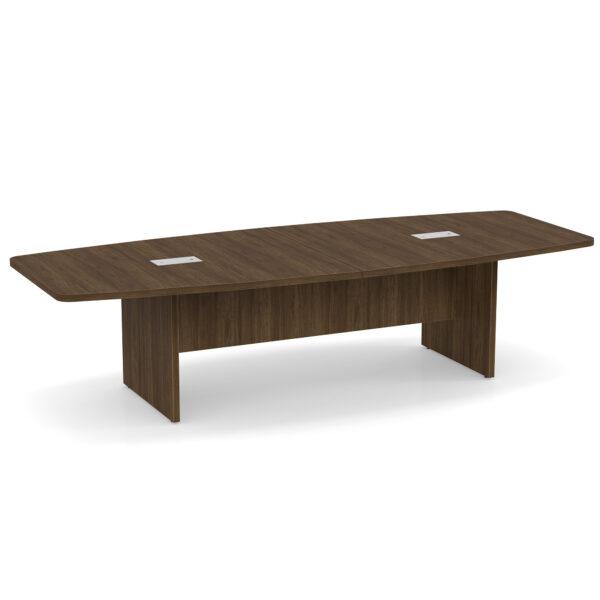 OfficeSource | OS Conference Tables | Boat Shaped Conference Table with Slab Base - 10' - Image 8