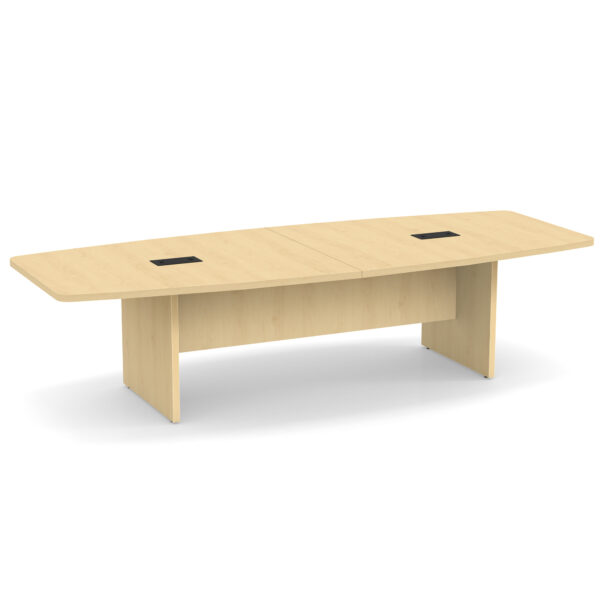 OfficeSource | OS Conference Tables | Boat Shaped Conference Table with Slab Base - 10' - Image 8