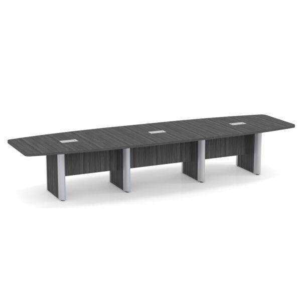 OfficeSource | OS Laminate Conference Tables | Expandable Boat Shaped Conference Table with Elliptical Base - 14' - Image 7