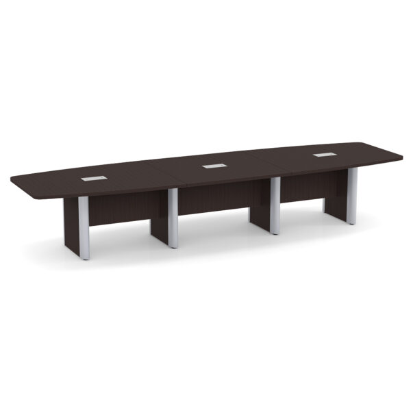 OfficeSource | OS Laminate Conference Tables | Expandable Boat Shaped Conference Table with Elliptical Base - 14' - Image 7