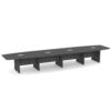 OfficeSource | OS Laminate Conference Tables | Expandable Boat Shaped Conference Table with Slab Base - 17.9' - Image 8