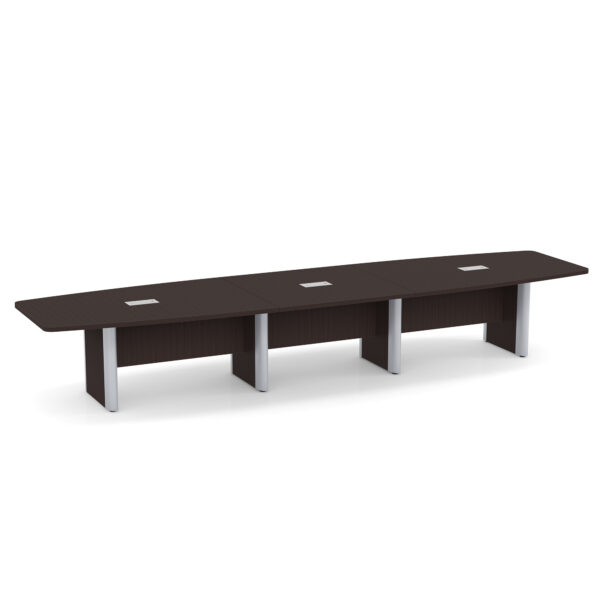OfficeSource | OS Laminate Conference Tables | Expandable Boat Shaped Conference Table with Elliptical Base - 16' - Image 7