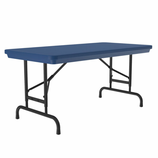 OfficeSource | Colorful Blow Mold Folding Tables | Adjustable Height Blow Mold Table - 48'' x 24'' - Image 13