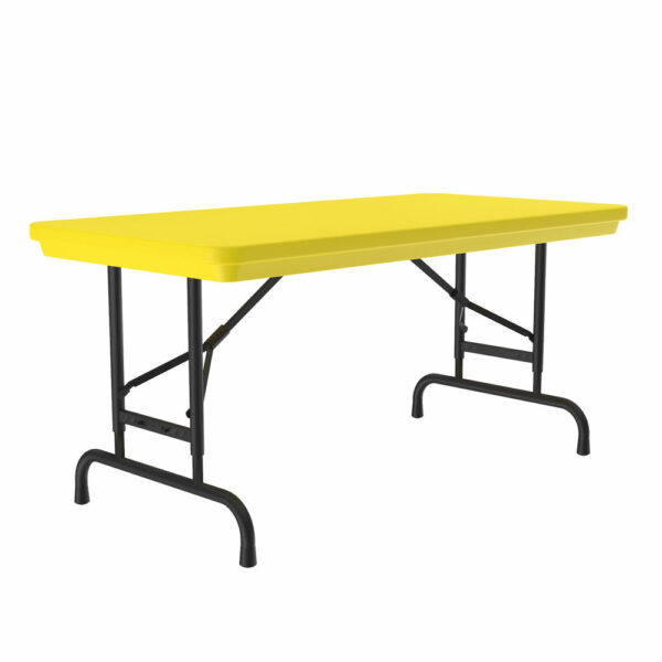 OfficeSource | Colorful Blow Mold Folding Tables | Adjustable Height Blow Mold Table - 48'' x 24'' - Image 13