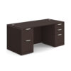 OfficeSource OS Laminate Collection Double Full Pedestal Desk - 66'' x 30'' - Image 9