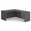 OfficeSource OS Laminate Collection Single 3/4 Pedestal ''L'' Desk - 60'' x 30'' - Image 8