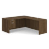 OfficeSource OS Laminate Collection Single 3/4 Pedestal ''L'' Desk - 66'' x 30'' - Image 8