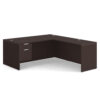 OfficeSource OS Laminate Collection Single 3/4 Pedestal ''L'' Desk - 71'' x 36'' - Image 9