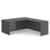 OfficeSource OS Laminate Collection Single 3/4 Pedestal ''L'' Desk - 71'' x 36'' - Image 9