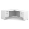 OfficeSource OS Laminate Collection Double 3/4 Pedestal ''L'' Desk - 66'' x 30'' - Image 9