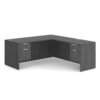 OfficeSource OS Laminate Collection Double 3/4 Pedestal ''L'' Desk - 71'' x 30'' - Image 9