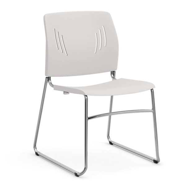 OfficeSource Stacked Seating Armless Stackable Side Chair with Chrome Frame - Image 18