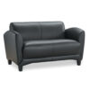 OfficeSource | Manhattan | Loveseat with Black Wood Legs - Image 7